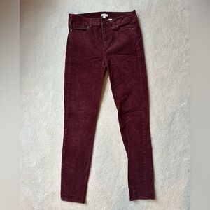 J. Crew Dark Red Skinny Pants